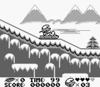 une photo d'Ã©cran de Les Schtroumpfs sur Nintendo Game Boy